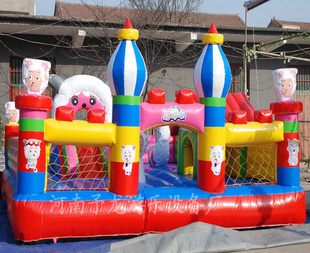 充气玩具-项城气模玩具厂供应喜洋洋乐园 充气蹦床 气模玩具充气大滑梯-充气玩具尽.